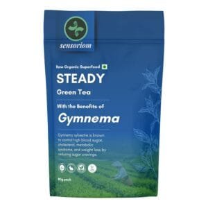 Sensoriom Steady - Gymnema Green Tea For Diabetes & Steady Energy | Low Caffeine, Non GMO & Gluten Free