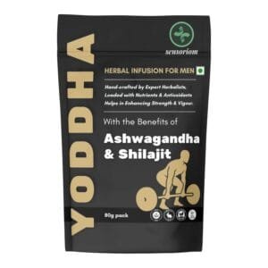 Sensoriom Yoddha Herbal Infusion for Men 80g Ashwagandha Shilajit for testosterone strength and vitality India