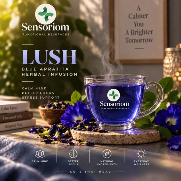 Lush Hot Herbal Tea for Mental Calmness & Relaxation at Sensoriom Agra Store